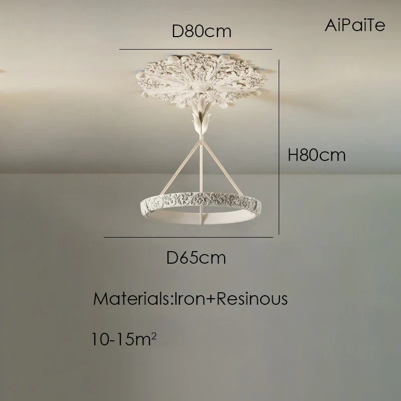 Aipaite Modern Faux Sculpture Round Chandelier is an indoor light fixture for living room, study and bedroom