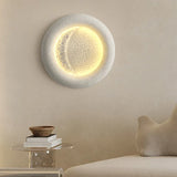 applique murale led en forme de lune avec intensité réglable en résine