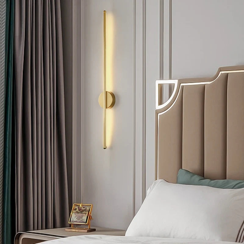 Applique murale LED en or noir