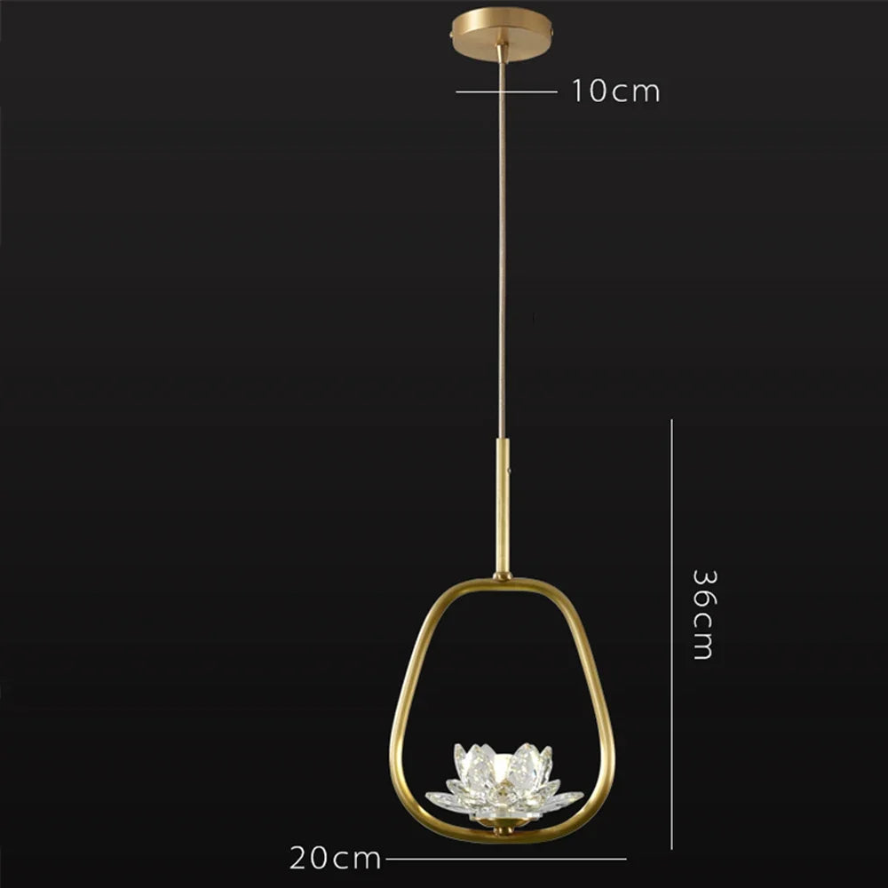 Suspension LED en cristal Zen