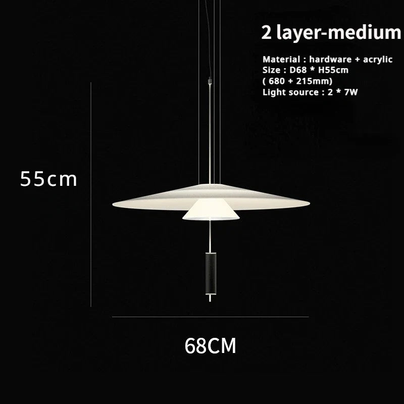 sandyha lustre style soucoupe volante led moderne décoration intérieure