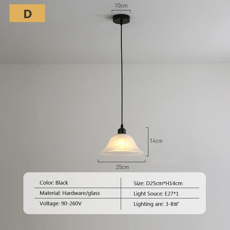 suspension en verre nordique pour décoration intérieure moderne