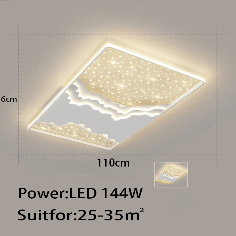 luxe salon plafonnier moderne Intelligent LED décoration intérieure lampes créatif ciel étoilé chambre salle à manger lustre