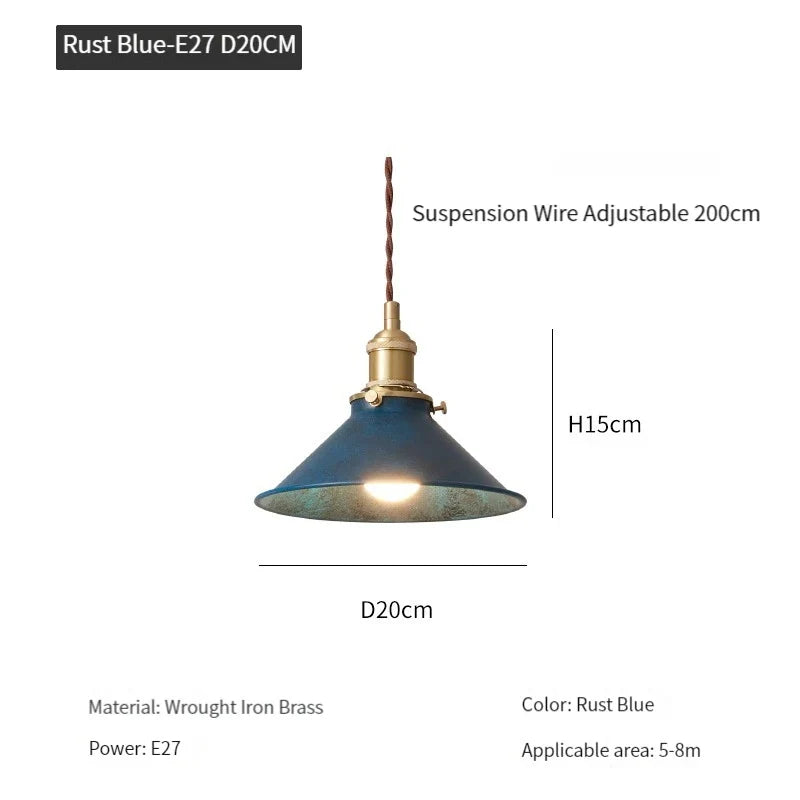 suspension loft luminaire vintage industriel avec abat-jour en métal