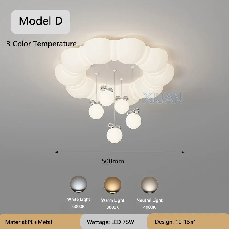 lustre suspendu créatif à bulles led pour enfants maternelle