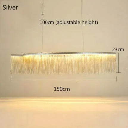 lustre suspendu à pampilles led avec intensité variable et télécommande