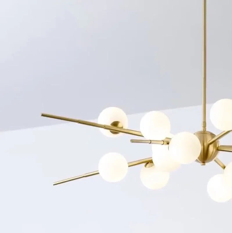 suspension LED design moderne en forme de boule de verre