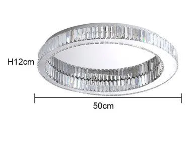 plafonnier circulaire en cristal moderne pour décoration intérieure