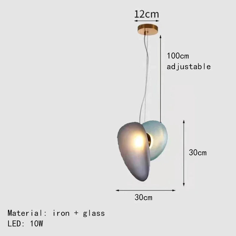 lustre nordique moderne en verre led pour décoration d'hôtel