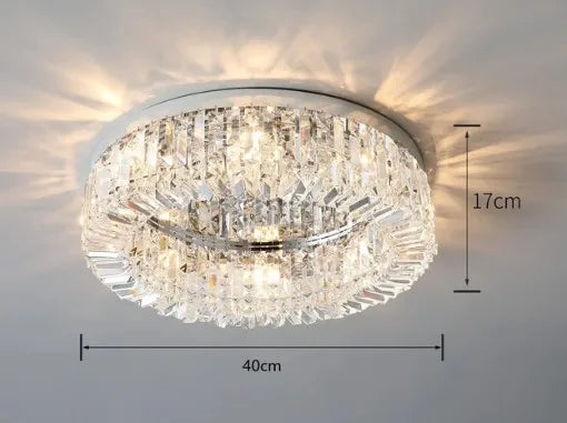 lustre en cristal moderne doré argenté à led pour décoration intérieure