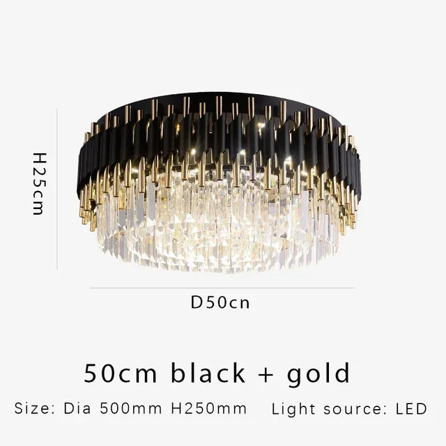 plafonnier led suspendu en cristal design nordique décoratif