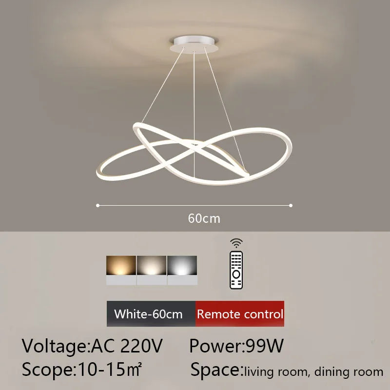 Plafonnier LED suspendu au Design rond