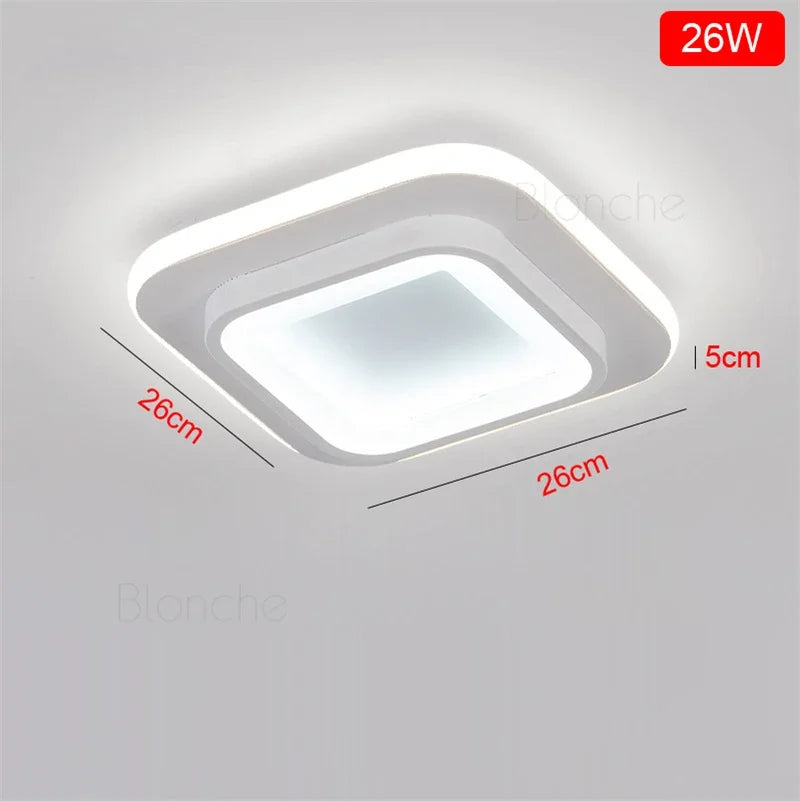 plafonnier moderne à leds design rond ou carré pour décoration intérieure