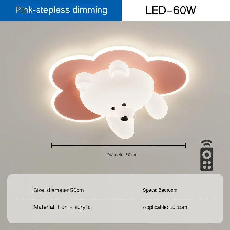 plafonnier led ours mignon pour chambre enfant