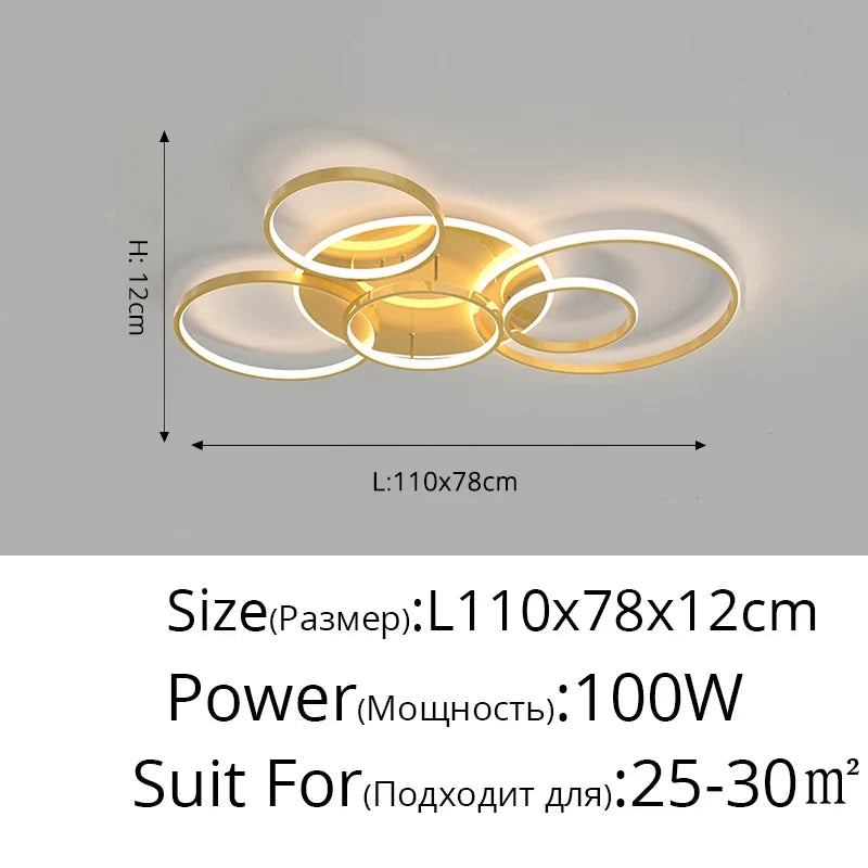 lustre led moderne minimaliste à intensité variable pour éclairage intérieur
