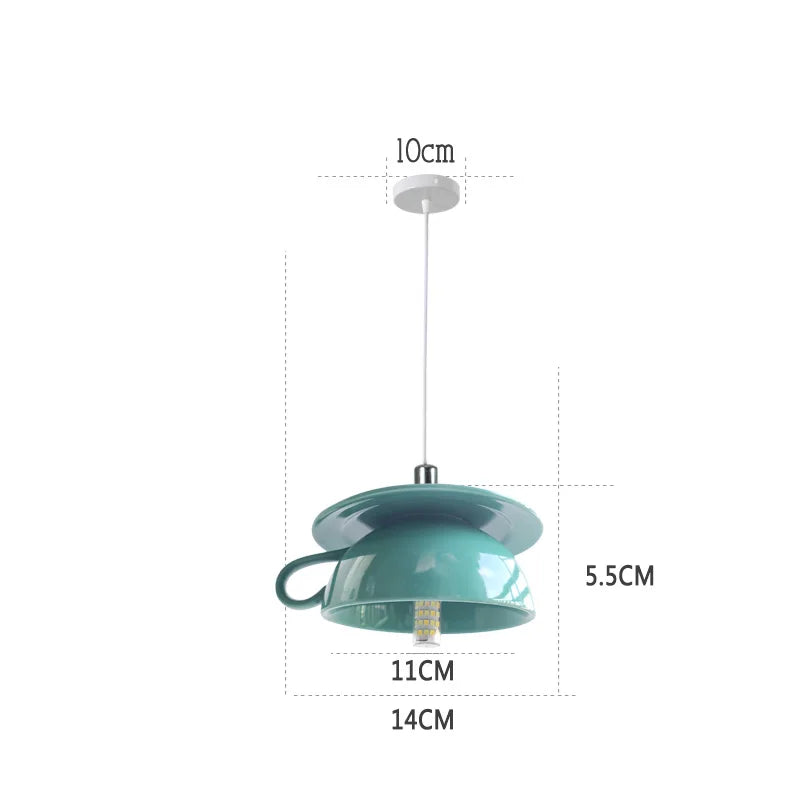 suspension en céramique design art thé éclairage led g4