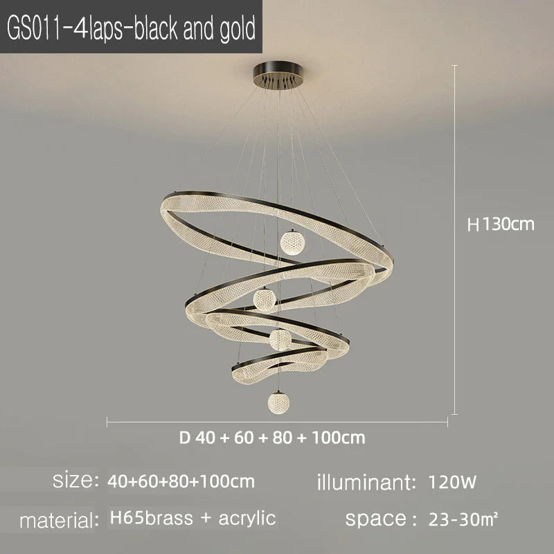 suspension moderne à led pour éclairage intérieur élégant