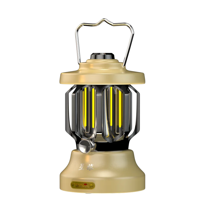 lanterne de camping rétro rechargeable en métal portable à led