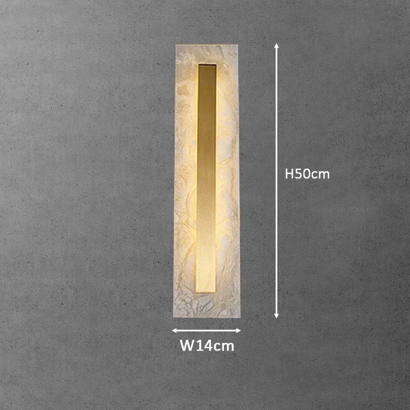 applique murale led de luxe en marbre naturel ovale rectangulaire