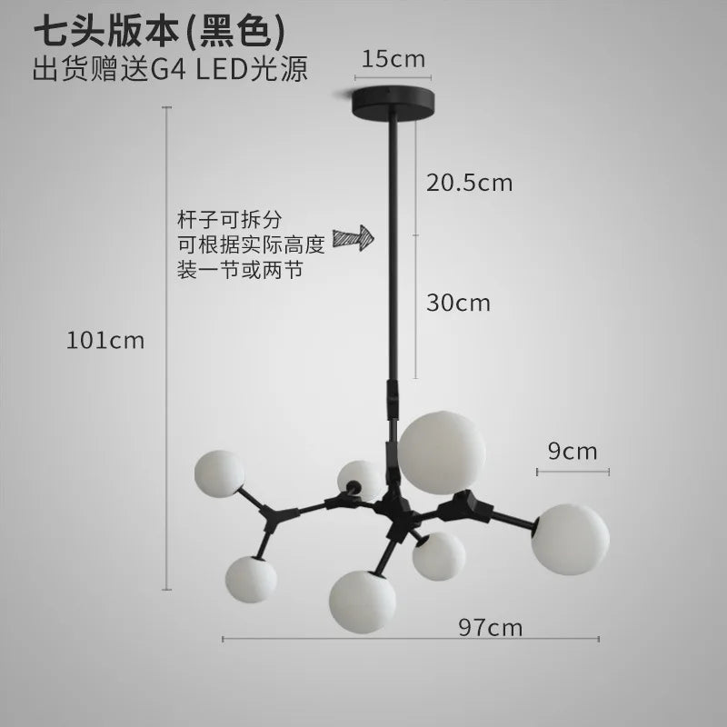 lustre moderne décoratif pour un intérieur nordique élégant