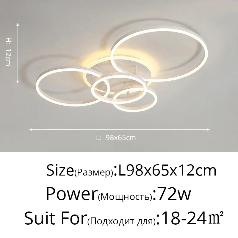 lustre led moderne minimaliste à intensité variable pour éclairage intérieur