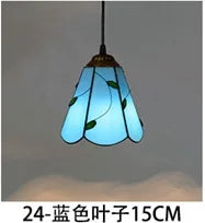 lustre en verre style tiffany rétro pour intérieur méditerranéen