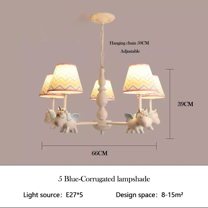 lustre enfant LED rotatif style nordique romantique et chaleureux