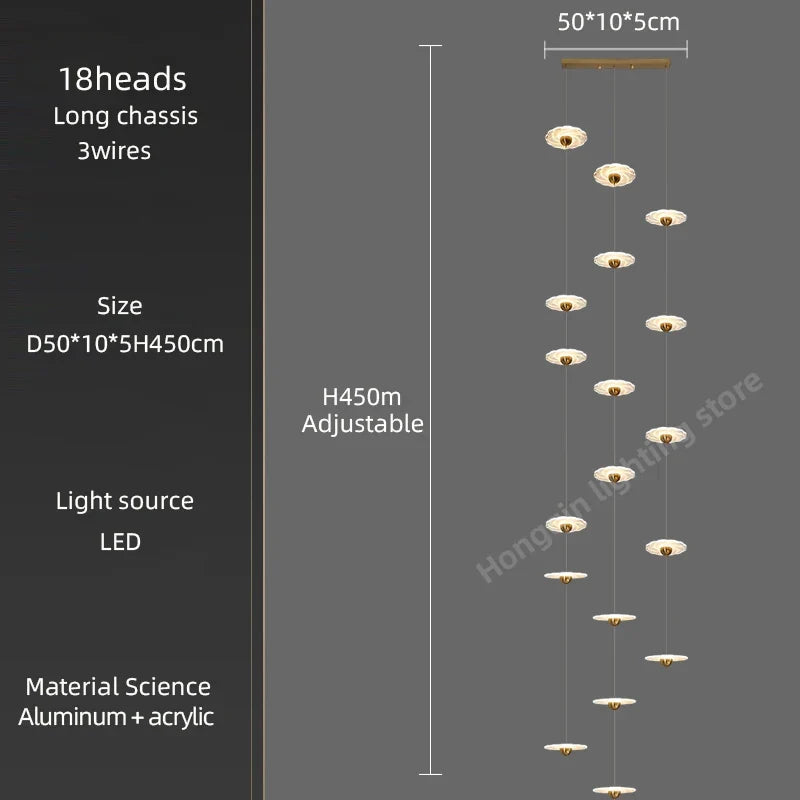 lustre moderne à led pour éclairage intérieur élégant