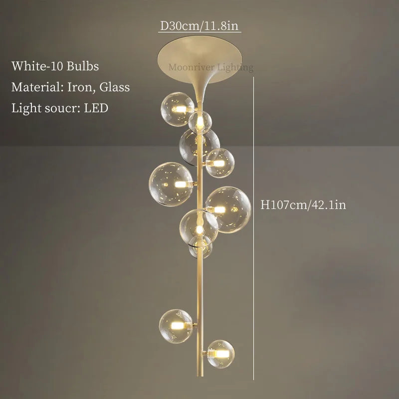 lustre moderne à led design créatif pour intérieur élégant
