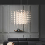 lampe led carrée en acier inoxydable avec cordon réglable