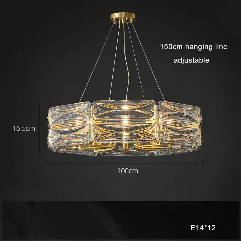 lustre nordique en cuivre led monté en surface moderne et luxueux