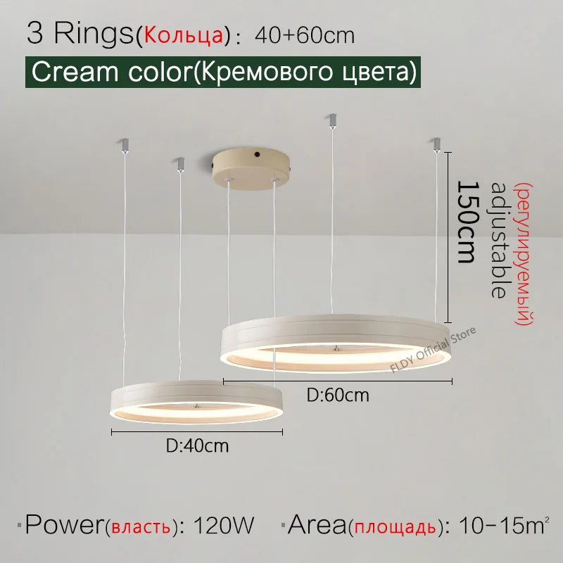 lustre moderne nordique éclairage suspension lampe ronde plafonnier