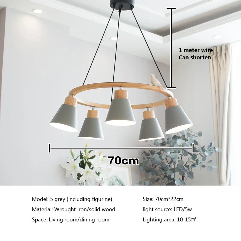 Lampe suspension nordique moderne Macaron