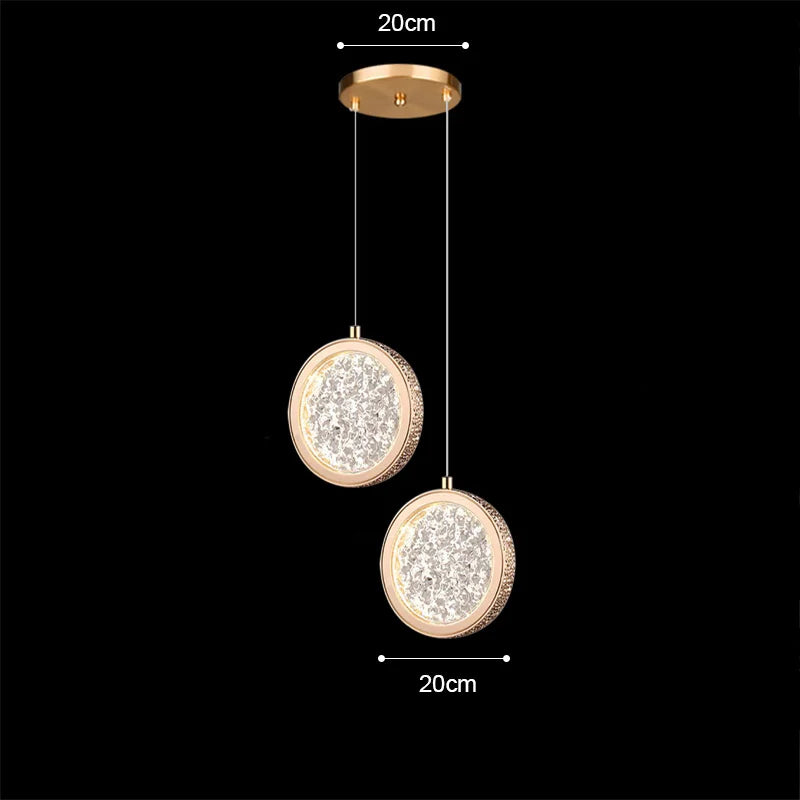 Nordique moderne suspension LED lumière or acrylique lustre créativité suspension lampe intérieur maison loft chambre chevet étude escaliers