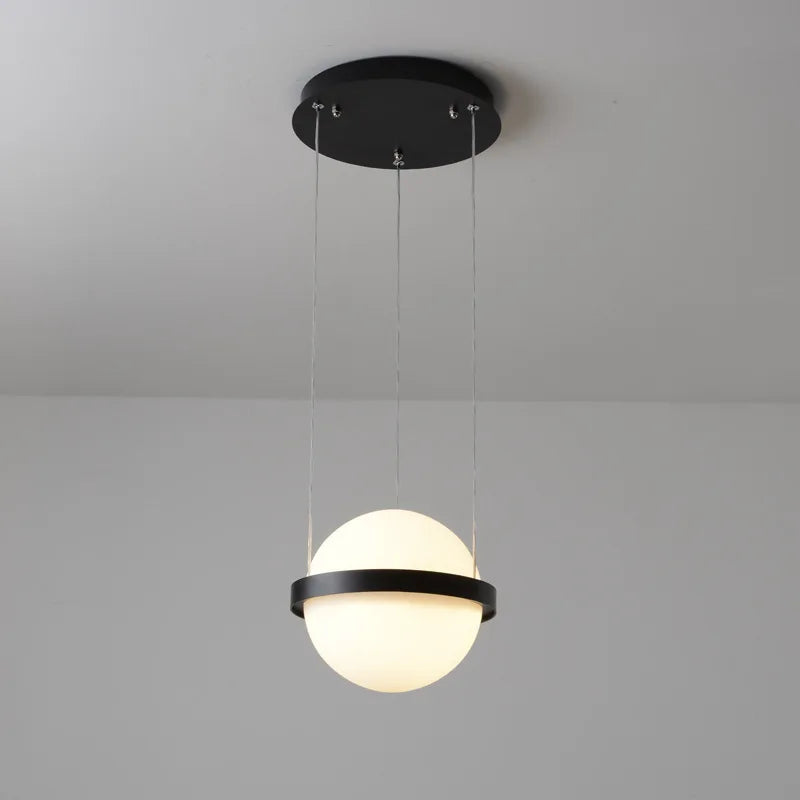 lampe suspendue led moderne en verre avec pot de fleurs