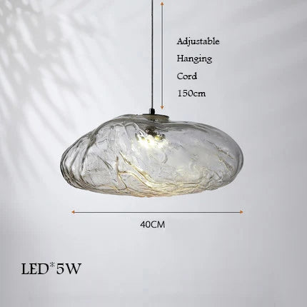 lustre en verre design créatif nuage luminaire décoratif intérieur