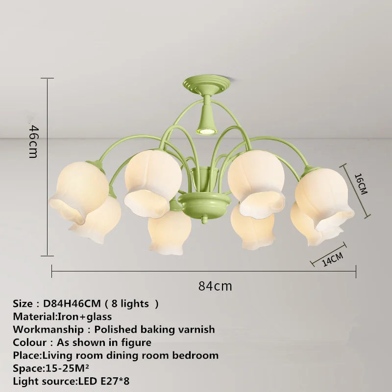 2023 Modern Green Hanging Ceiling Lamp LED Creative Aromatherapy Candle Design Pendant Chandelier Light For Home Bedroom