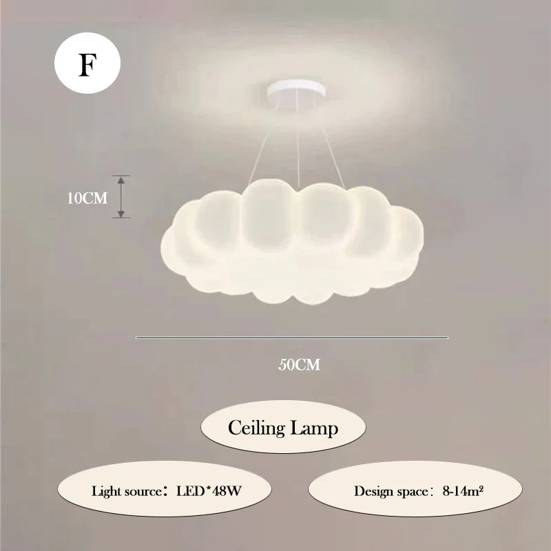 lustre moderne nuages romantique pour chambre enfant décoration intérieur