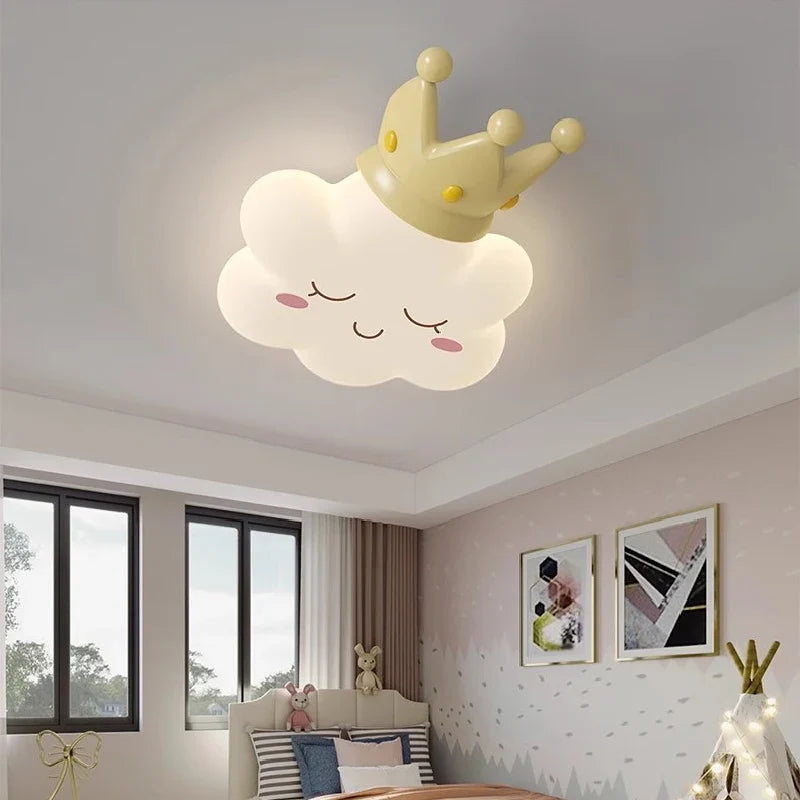 plafonnier nuage rose pour chambre d'enfant romantique et chaleureuse