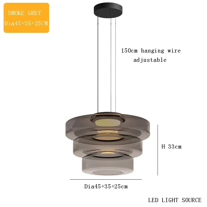 suspension design danois bohème abat-jour en verre pour tables basses