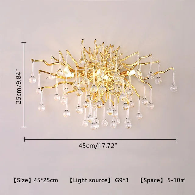 lustre en cristal led de luxe moderne simple intérieur