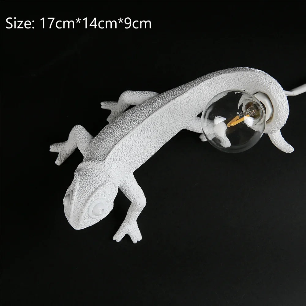applique murale lézard mignon en résine luminaire de nuit