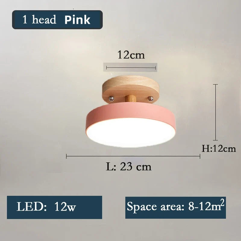 lustre en bois led style nordique pour diverses pièces