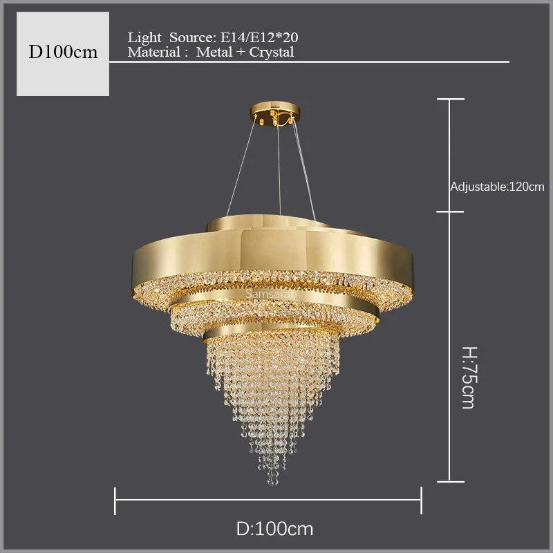 lustre en cristal design moderne pour une décoration élégante