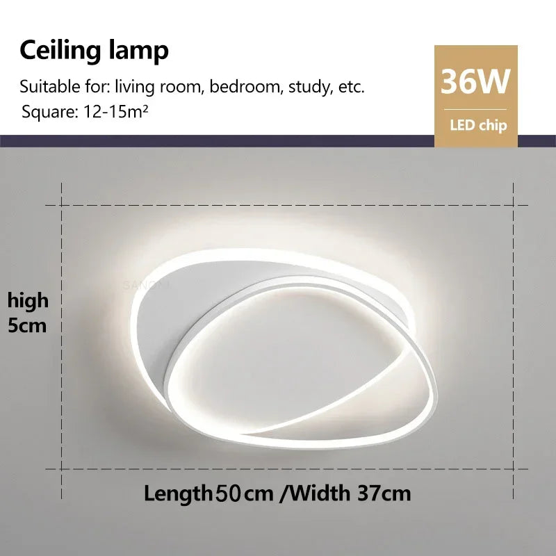 lustre intérieur moderne à leds pour décoration de la maison