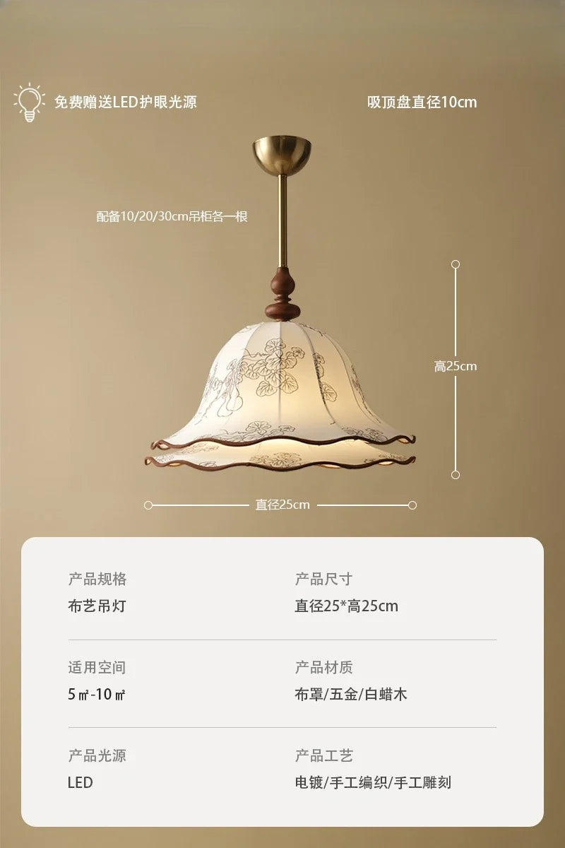 suspension décorative en tissu médiéval design français pour ambiance chaleureuse