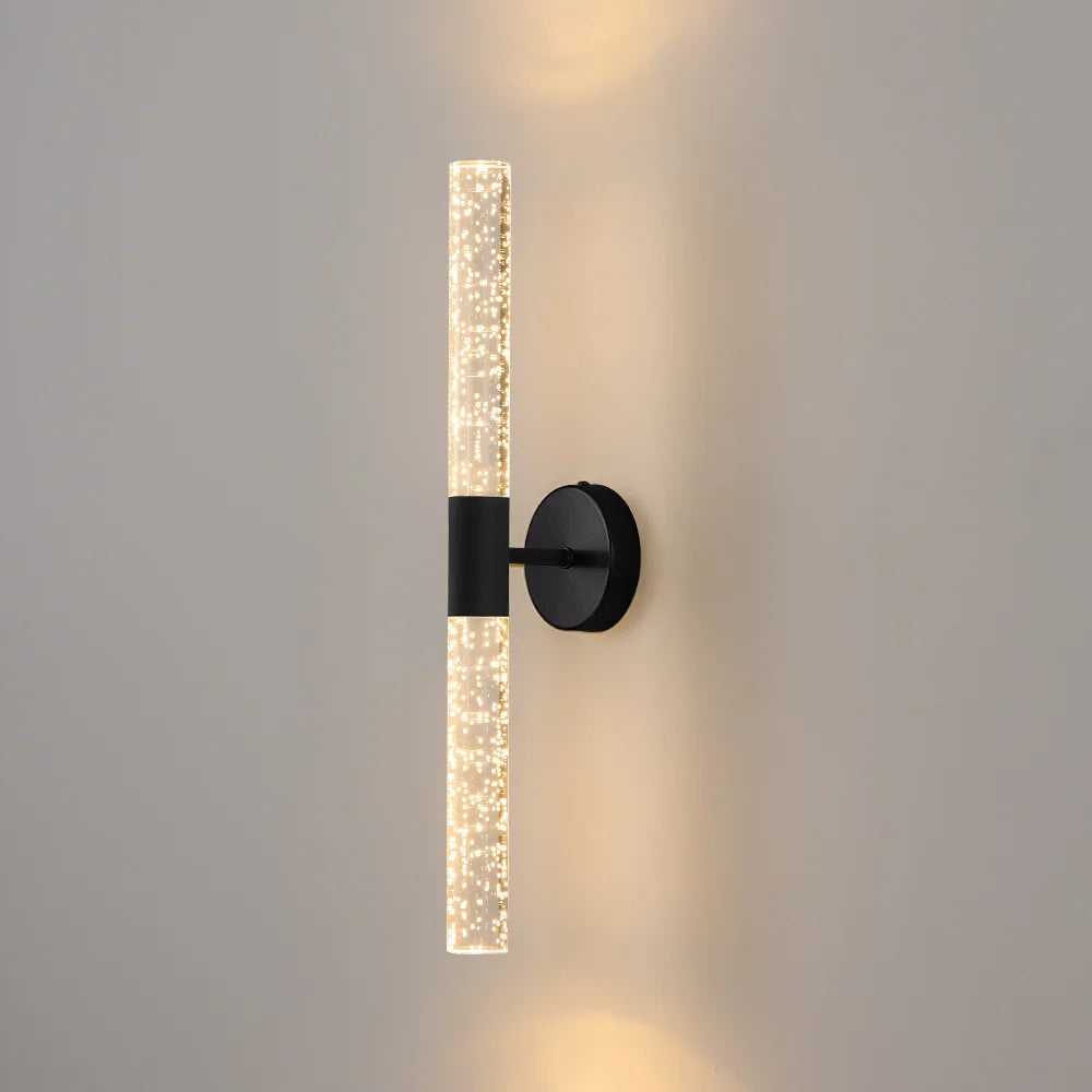 applique murale led double tête moderne cristal bulle