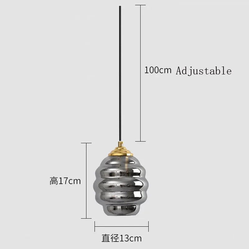 lustre moderne en verre pour cuisine et restaurant
