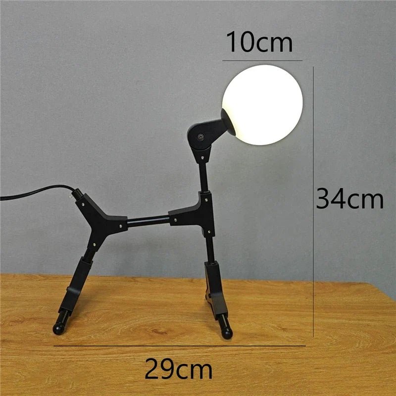 lampe de sol art abstrait animaux fer décoration nordique