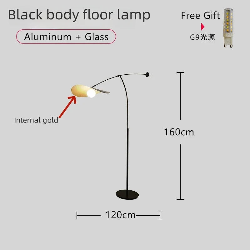 Lampadaire LED de pêche au design minimaliste moderne